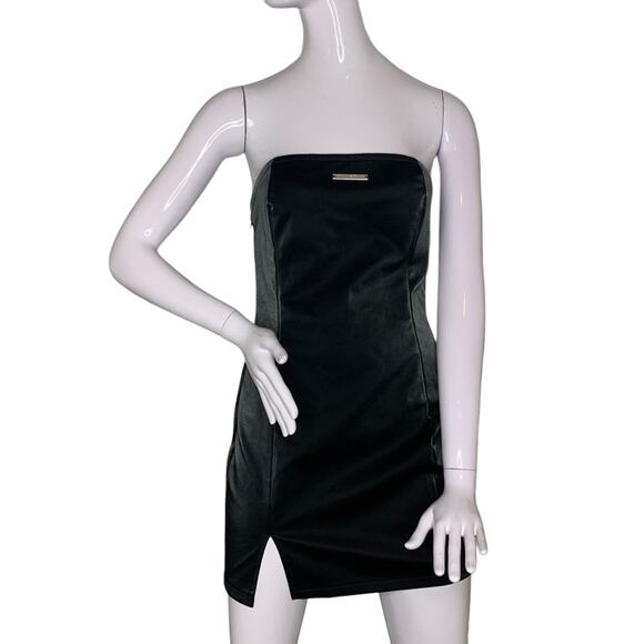 Look Sky NWT  Faux Leather Mini Dress Sz M Two piece Bolero Vest … - Picture 2 of 12